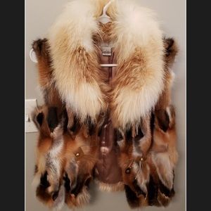 Alberta Makali 100% fox fur vest